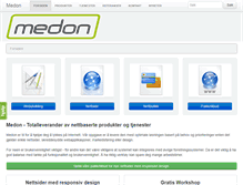 Tablet Screenshot of medon.no